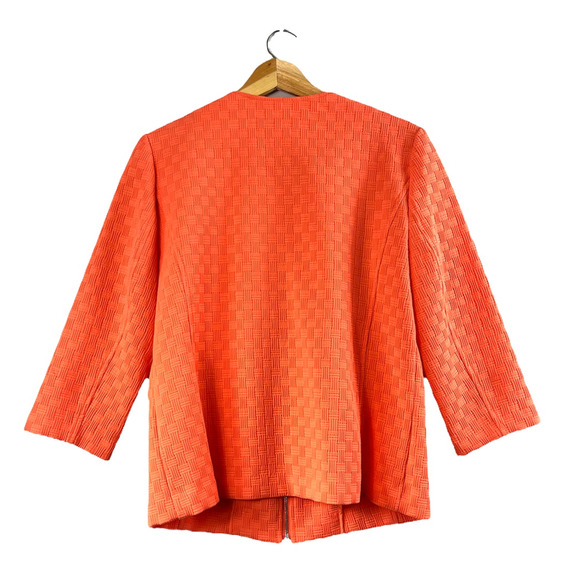 Orange Long Sleeve Rafaella Zip Front Shirt 12 - Picture 6 of 6
